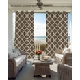 thumbnail image 4 of Brown Morocco Blackout Curtains 39 Inches Length, Farm Country Moroccan Geometric Plaid Window Treatment Thermal Insulated Drapes for Bedroom Living Room 2 Panels 55x39 Inches, 4 of 8