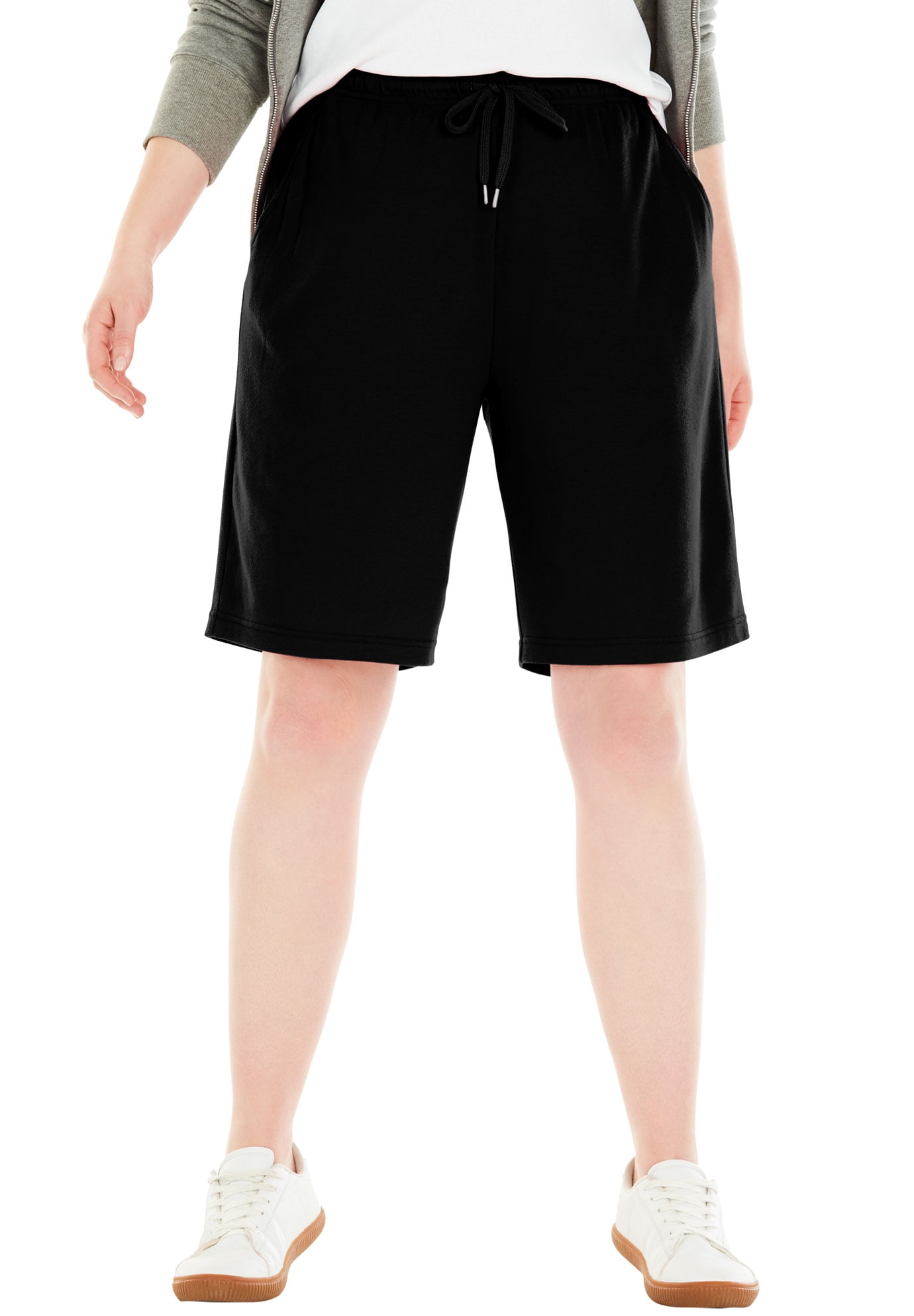 Woman Within Plus Size Sport Knit Short Shorts