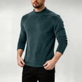 thumbnail image 6 of Frnrwgo Long Sleeve Shirts for Men Heavyweight Thermal Base Layer Mock Neck Solid Color Fall Winter, 6 of 10