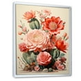 thumbnail image 2 of Designart "Pink Cactus Cluster Composition" Cactus Floater Framed Wall Art Living Room, 2 of 5