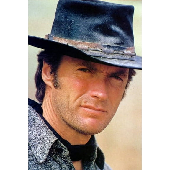 Clint Eastwood Classic Pose In Stetson Color 24X36 Poster