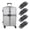 Gray, variant on MECCANIXITY Luggage Straps with Combination Lock Adjustable Suitcase Belt Strap for Suitcase Briefcase Backpack Travel, Gray-Orange, Pack of 4