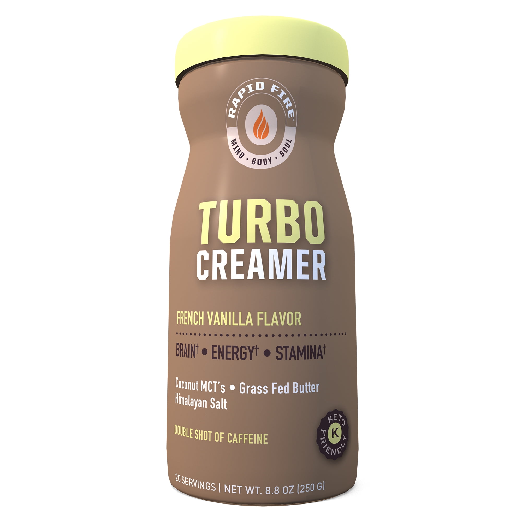 Rapid Fire Turbo Creamer with Shot of Caffeine, 8.8 oz