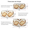 thumbnail image 5 of Bread Slices Cartoon Car Windshield Sun Shade Reflector Sunshade Foldable for Front Keeps Vehicle Cool, 5 of 8