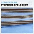 thumbnail image 3 of Fleece Dog Polo Tshirts with Leash Ring Lightweight Stretchy Dogs Clothes Striped Short Sleeves Pet Sweatshirt Soft Dog Shirts for Small Medium Dogs Chihuahua, Dachshund,Bulldog, 3 of 7