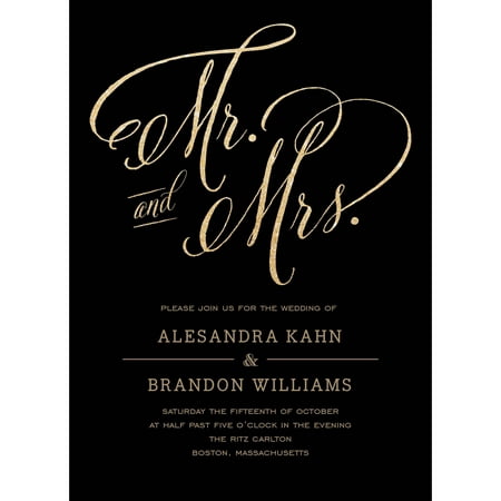 Mr and Mrs Standard Wedding Invitation