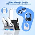 thumbnail image 3 of Dual Charger for PS5 Elite Controller, Game Controller Magnetic Charging Base Can Store PSVR2 Controller Headset, 3 of 7