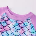 thumbnail image 4 of 2-10Y Girls Long Sleeve Rash Guard UPF50+ Swimsuit Mermaid Ruffles Two Pieces Bikini Set, 4 of 9