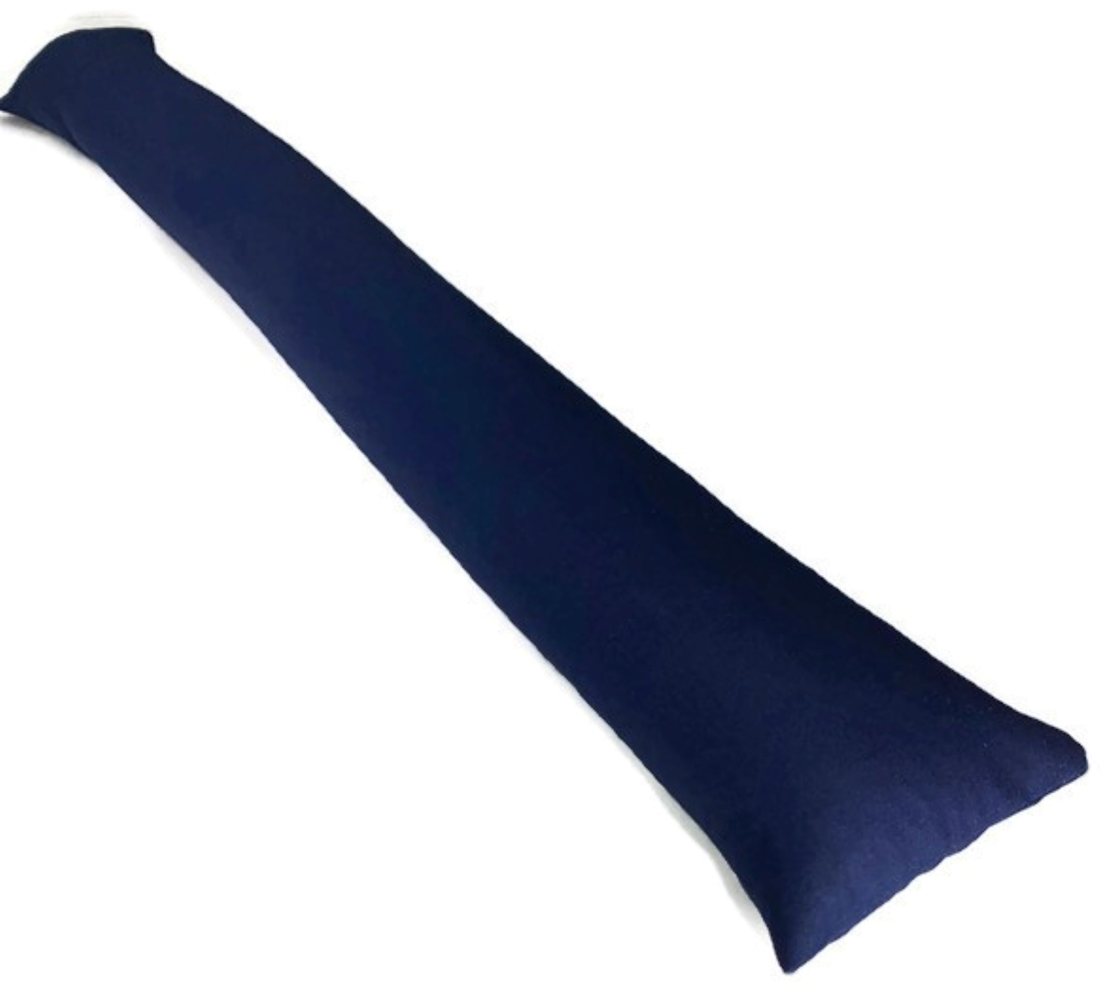 Draft Stopper Navy Buckwheat Filled Cotton Cover 2 inch x 42 inch Made