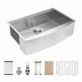 thumbnail image 2 of Farmhouse Apron Single Bowl Stainless Steel Kitchen Sink with Workstation, 2 of 4