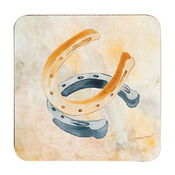 Deckled Edge Horseshoe Coaster Set (Pack of 6)