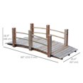 thumbnail image 2 of 5FT Wood Garden Bridge Outdoor Decorative Landscape Side Rails Backyard Moon Bridge Park Decor Natural Wood, 2 of 7