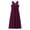 Burgundy, variant on iiniim Girls Halter Ruched Bust Chiffon Long Bridesmaid Dress Pron Wedding Formal Party Maxi Gown