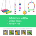 thumbnail image 3 of Bird Swing Toys with Bells Pet Parrot Cage Hammock Hanging Toy, 3 of 7