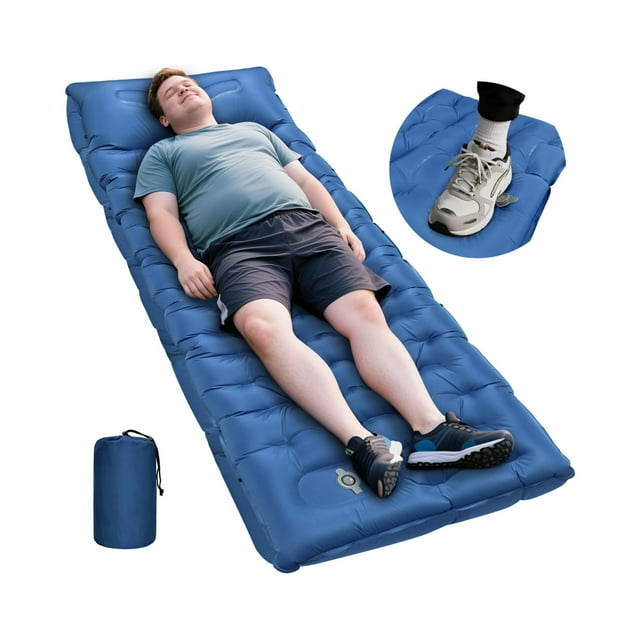 Colchón Inflable Autoinflable para Camping Oramoose con Almohada y Bomba