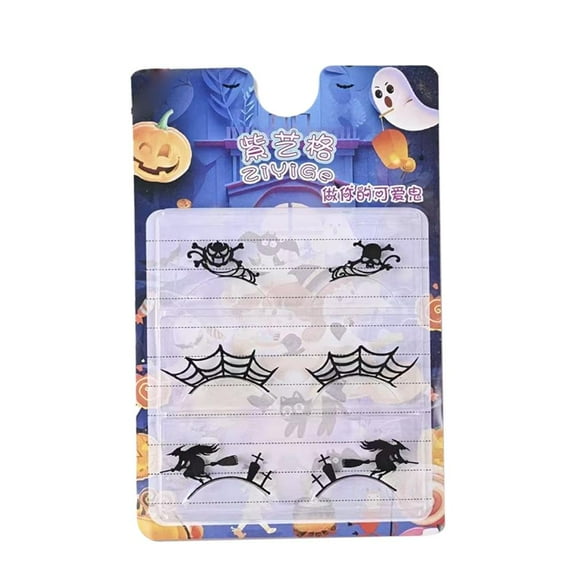 LUVCLS Halloween Thick Dramatic False Eyelashes, 3 Pairs Set, Handmade Black Band Lashes for Cosplay, Stage & Costume Makeup
