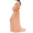thumbnail image 4 of PALACLOTH Women's Photography Photo Prop Maternity Dress Off The Shoulder Split Maxi Dress, 4 of 4