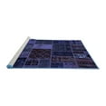 thumbnail image 2 of Ahgly Company Machine Washable Indoor Rectangle Oriental Blue Modern Area Rugs, 2' x 5', 2 of 4