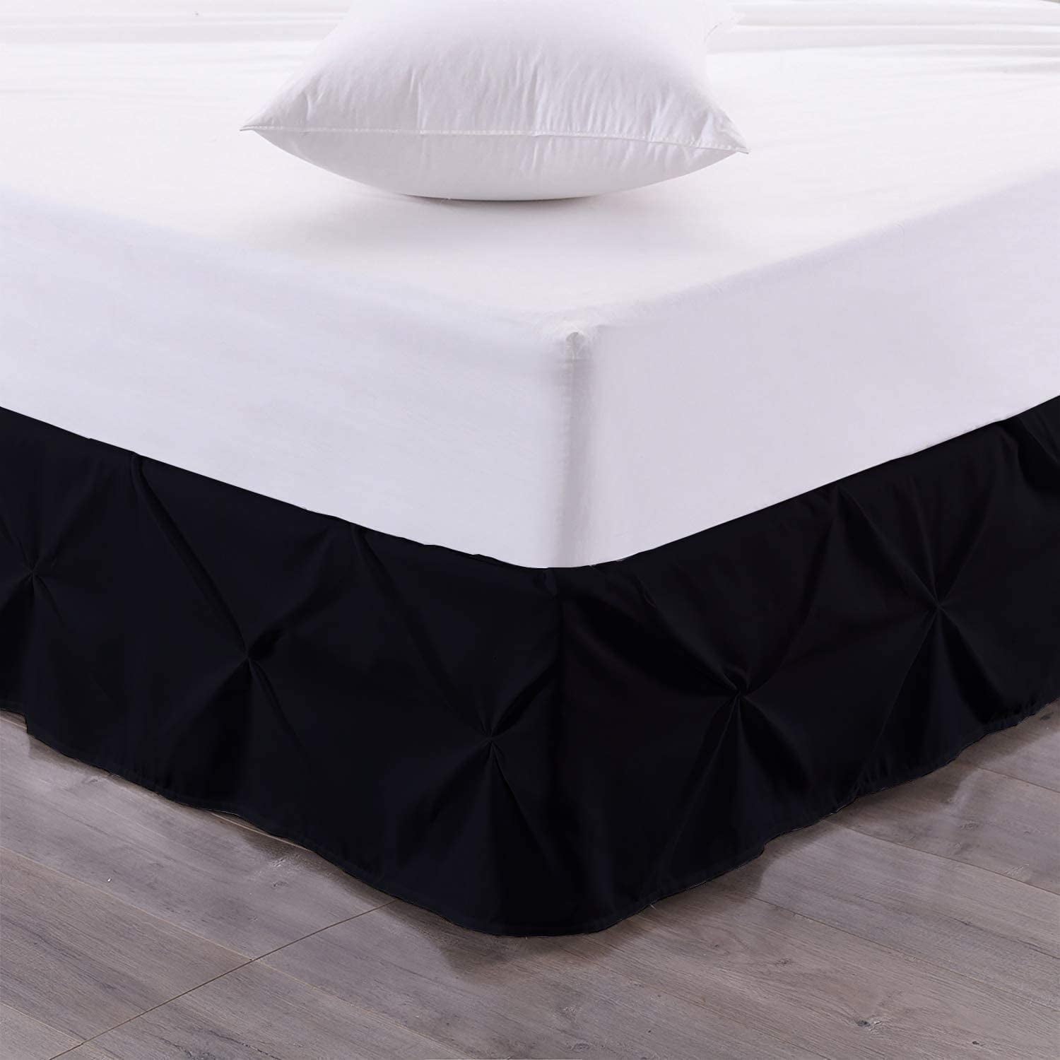 1000 TC Egyptian Cotton Box Pleat Bedskirt Bed Valance White Solid 