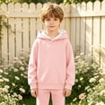 thumbnail image 6 of Xyant Kids Girls Boys Hoodies Cotton Long Sleeve Pullover Hooded Sweatshirts with Pocket (Pink,12-13 Years), 6 of 7
