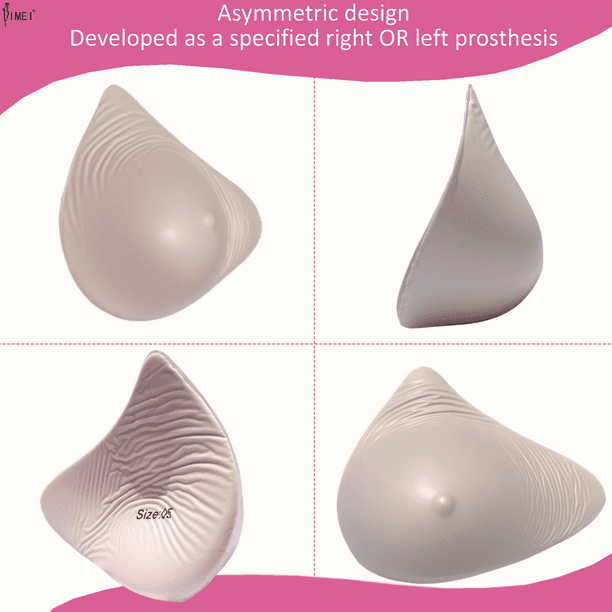 BIMEI Artificial Symmetrical Breast Form Post Mastectomy Breast Prosthesis  Spiral Shape Breasts Only One Piece,Right,6