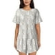 thumbnail image 1 of Balery Rabbit And Heart Conjunto de Pijama para Mujer con Estampado, Dos Piezas de Manga Corta y Shorts, Ropa de Dormir Suave con Cuello Redondo y Bolsillos-Small, 1 of 6