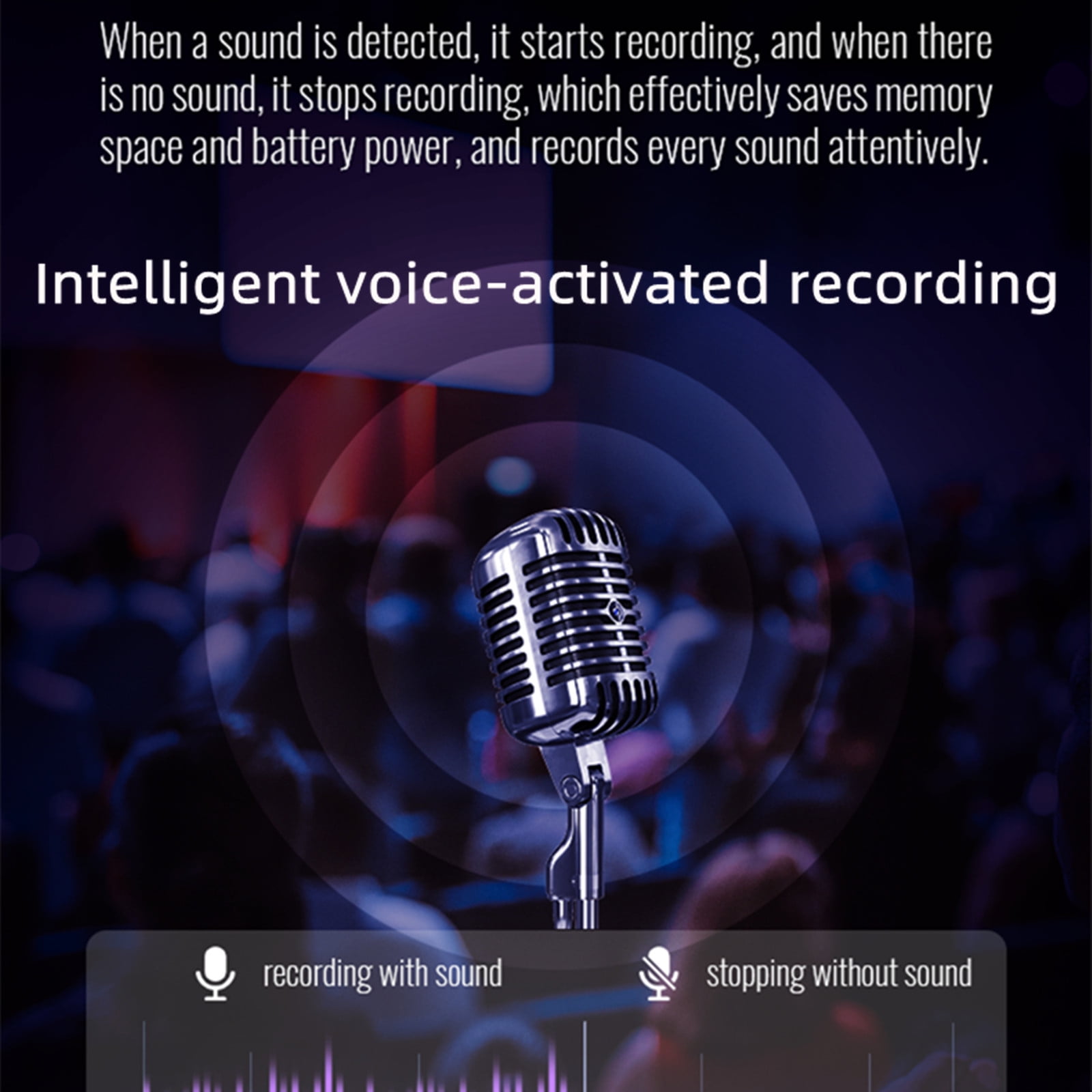 lulshou 4GB/8GB/16GB/32GB Mini Voice Recorder Necklace Pendant Audio Voice Recorder For Lecture Interview Meeting Class HD Noise Reduction
