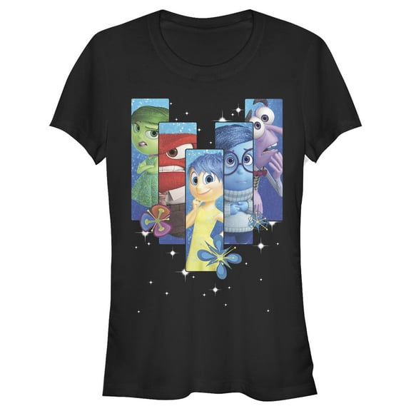 Junior's Inside Out Emotions Lineup  Graphic T-Shirt