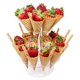 thumbnail image 4 of ckepdyeh - Soporte para conos de helado de doble capa con 24 agujeros, soporte para decoración, soporte para exhibición de magdalenas y repostería, 4 of 6