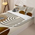 thumbnail image 3 of jejeloiu Moody Abstract Zipper Twin Comforter Sets with Fitted Sheet and 2 Pillowcases For Men Women,Monochrome Print Zipper Bedding Set,Brown Gray,Reversible,4 Pieces, 3 of 7