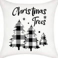 thumbnail image 5 of Christmas Pillow Covers Black White Buffalo Check Plaid Decorative Christmas Throw Pillow Covers 18x18 Buffalo Plaid Truck Deer Tree Farmhouse Winter Holiday Cushion Covers, 5 of 5