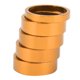 thumbnail image 2 of CANSUCC Juego de arandelas de horquilla delantera para bicicleta de montaña, 5 uds., 28,6 MM, espaciador de auriculares, junta de horquilla, color dorado, 2 of 8