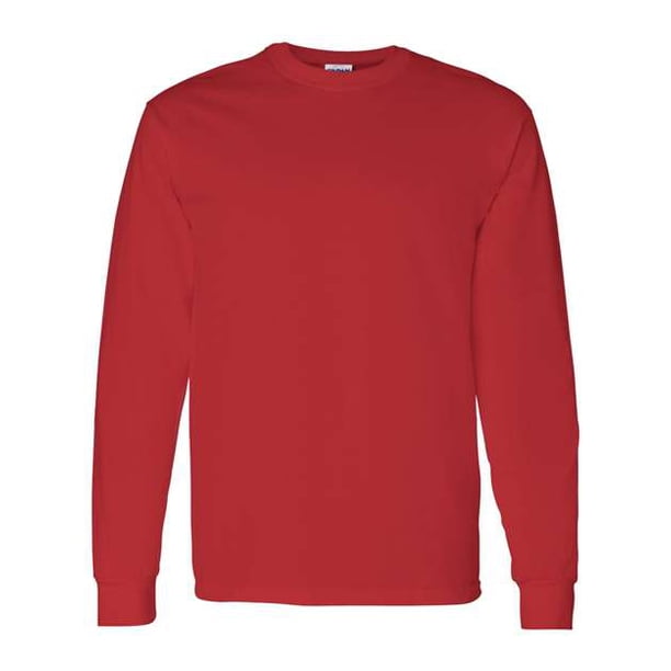 Gildan - Camiseta de manga larga 100% algodón. 5400 - Rojo G540 S Gildan 5400