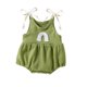 thumbnail image 1 of Gibobby Pañalero de algodón Ropa de mono sin mangas con tirantes para niñas pequeñas y niños pequeños(Verde, 2-3 Años), 1 of 3