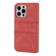 thumbnail image 3 of Funda de cuero PU + TPU con hebilla magnética de rayas en relieve para iPhone 13 Pro Max, con tapa horizontal, soporte, ranura para tarjetas, billetera, marco de fotos y correa, 3 of 5