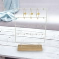 thumbnail image 3 of Segolike Earring Card Display Holder Jewelry Display Stand with 20 Hooks Earrings Storage Rack for Earring Cards Ring Pendants Desktop White, 3 of 6