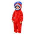 thumbnail image 5 of Cozy Fuzzy Big Mouth Monster Onesie, Warm Long Sleeve Pajamas, Loose Fit, Home Casual Wear, Suitable for Sleep and Relaxing(Red,130cm), 5 of 6
