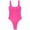 Pink, variant on Women Thong 2022 Sexy One Piece Swimsuit Solid Swimwear Female Backless Monokini Bodysuit Bathing Suit Swimming Suit