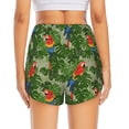thumbnail image 2 of Lsque Parrots And Tropical Leaves Printed Women's Running Shorts with Liner Pockets,Elastic Quick Dry Workout Athletic Gym Yoga Shorts,Womens High Waist Shorts-X-Large, 2 of 9