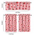 thumbnail image 6 of Kitchen Curtains 36 Inch Short - 3 Panel Set Strawberry Print, Rod Pocket Window Curtains 100% Polyester, Cute Fruit Valance for Farmhouse, Cafe, Living Room, Bedroom, Easy Wash, 6 of 6