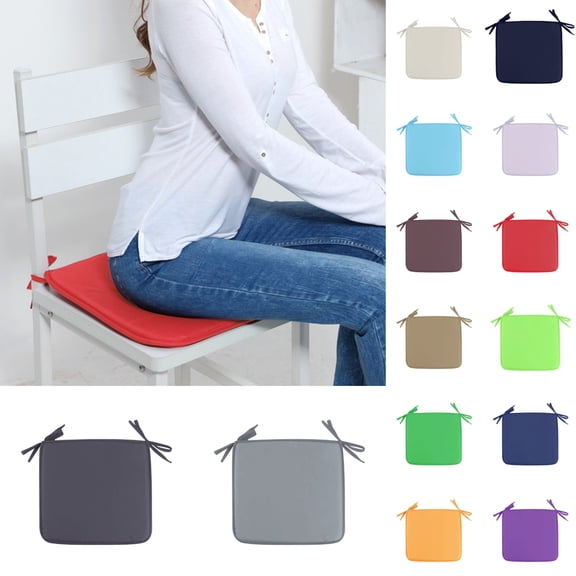 Chair Pads with Ties, Kitchen Chair Cushions with Ties, Lounge Chair Cushions Non Chair Pads for Dining Chairs, Seat Cushions Covers Washable and Removable
