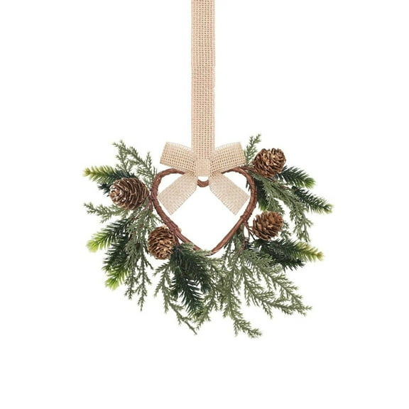 Gumesh Premium Christmas Window Wreath - Frosted Pine & Berry Decor - Easy Install Indoor Outdoor Holiday Decoration