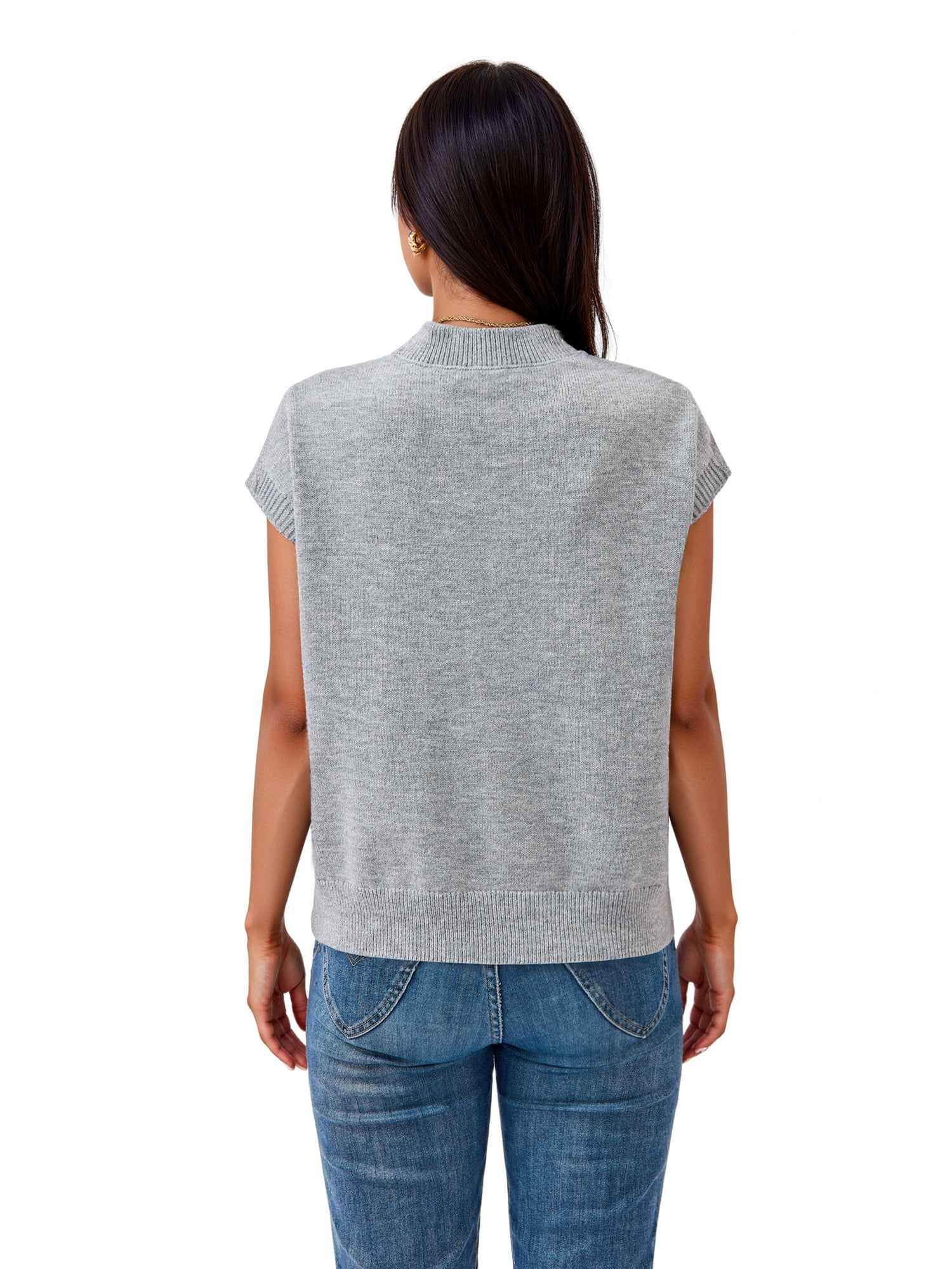 PRETTY GARDEN Women's Flower Mockneck Sweater, Sizes S-XXL