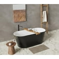 Huloretions Acrylic Freestanding Bathtub with Stainless Steel PopUp