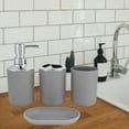 thumbnail image 4 of Bathroom Accessories Set Bath Ensemble Toothbrush Holder Gray, 4 of 8
