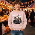 thumbnail image 2 of Byoo Toddler Boy's Halloween Ghost Monster‑Truck Moon Graphic Sweatshirt Long Sleeve Fall Pullover Sweatshirts A9, 2 of 4
