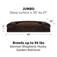 thumbnail image 5 of FurHaven Pet Products Faux Fleece & Chenille Pillow Sofa Pet Bed for Dogs & Cats - Coffee, Jumbo, 5 of 8