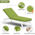 thumbnail image 7 of Pakunoda Chaise Lounge Cushions 80" x 26" x 4" Outdoor High-Density Foam Patio Furniture Lounger Replacement Cushions with Zipper Ties Water-Resistant for Pool, Grass Green, 7 of 7