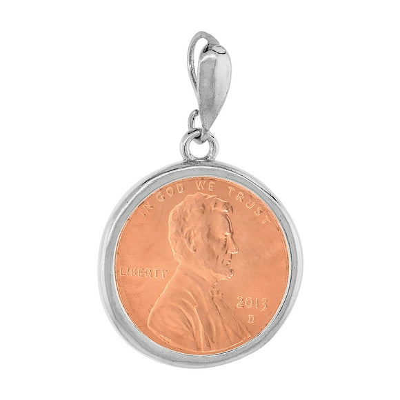 Sterling Silver Penny Bezel 19 mm Coins Prong Back Round Edge 1 Cent Coin NOT Included