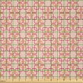 thumbnail image 2 of Ambesonne 70's Fabric by the Yard Microfiber, Overlapping Colorful Squares, 5 Yards, Pale Salmon Dark Magenta, 2 of 2